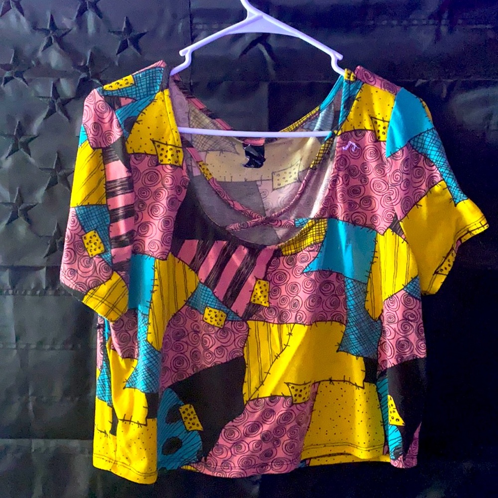 NIGHTMARE BEFORE CHRISTMAS SALLY CROP TOP